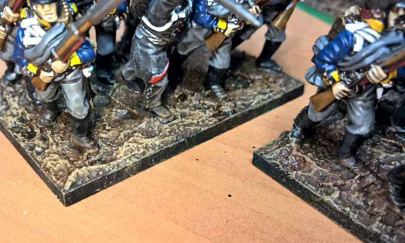  The finished bases before static grass put on